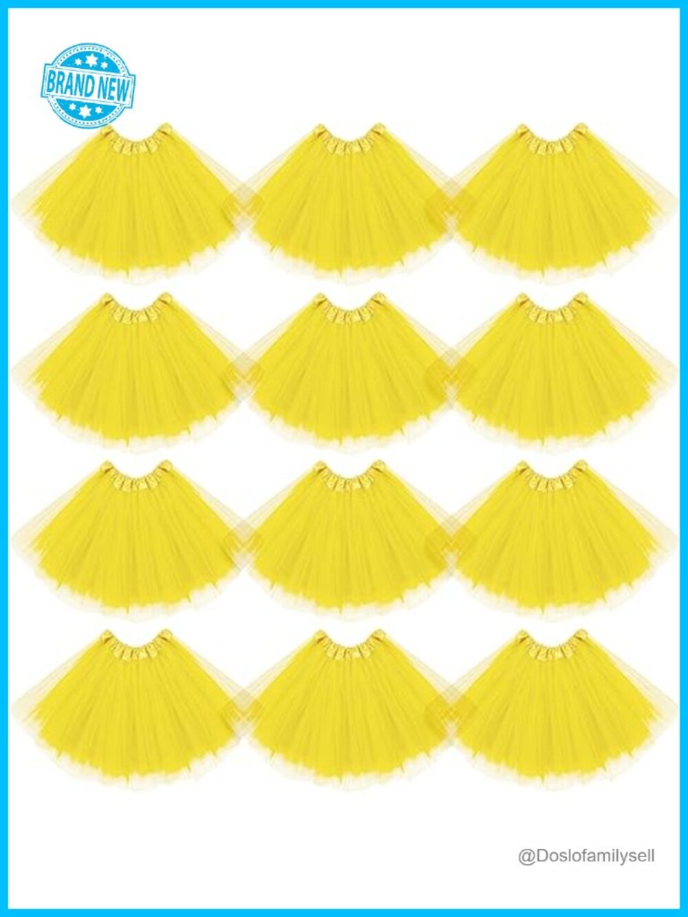 12 Pack Women Tutu Skirts 4 Layer Tulle Dance Ballet